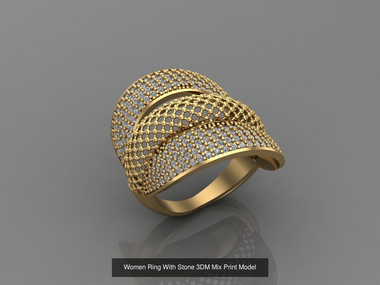 95 Files - Women Ring Womens Rings With Stone Models 3DM  3D Model Collection_85
