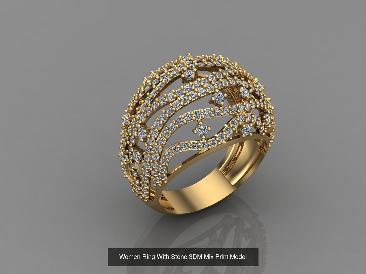 95 Files - Women Ring Womens Rings With Stone Models 3DM  3D Model Collection_62