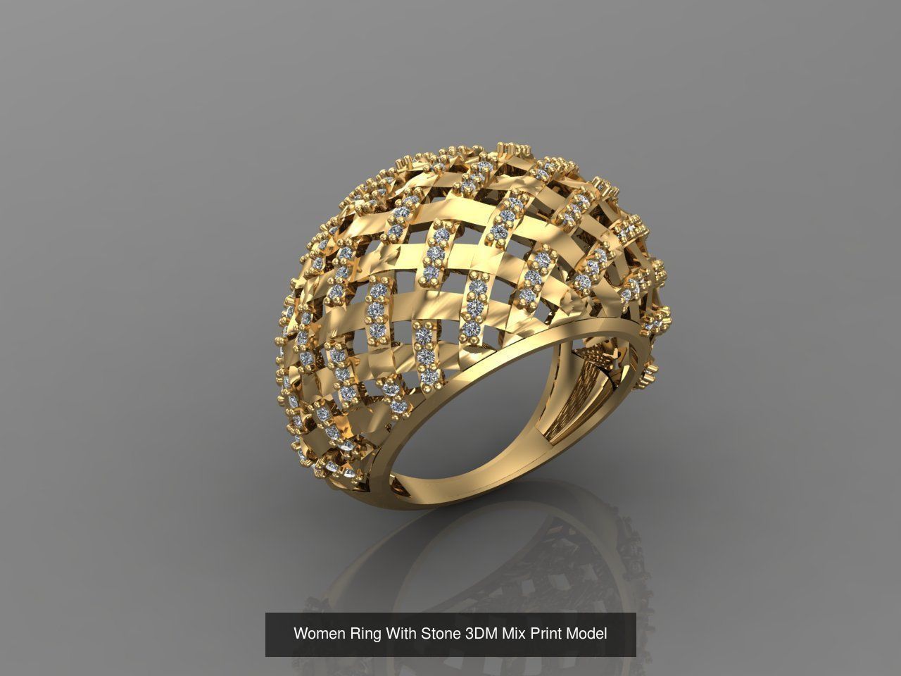 95 Files - Women Ring Womens Rings With Stone Models 3DM  3D Model Collection_94