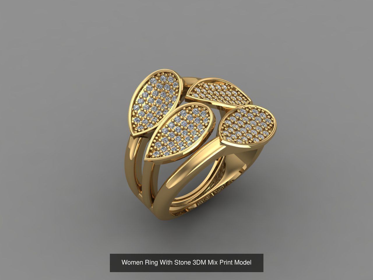 95 Files - Women Ring Womens Rings With Stone Models 3DM  3D Model Collection_91