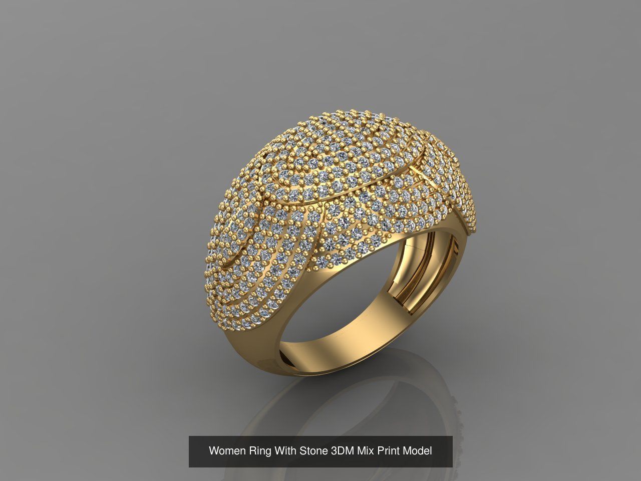 95 Files - Women Ring Womens Rings With Stone Models 3DM  3D Model Collection_47