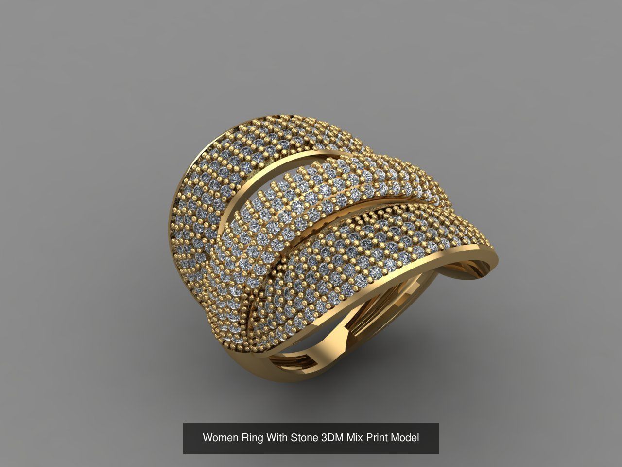 95 Files - Women Ring Womens Rings With Stone Models 3DM  3D Model Collection_58