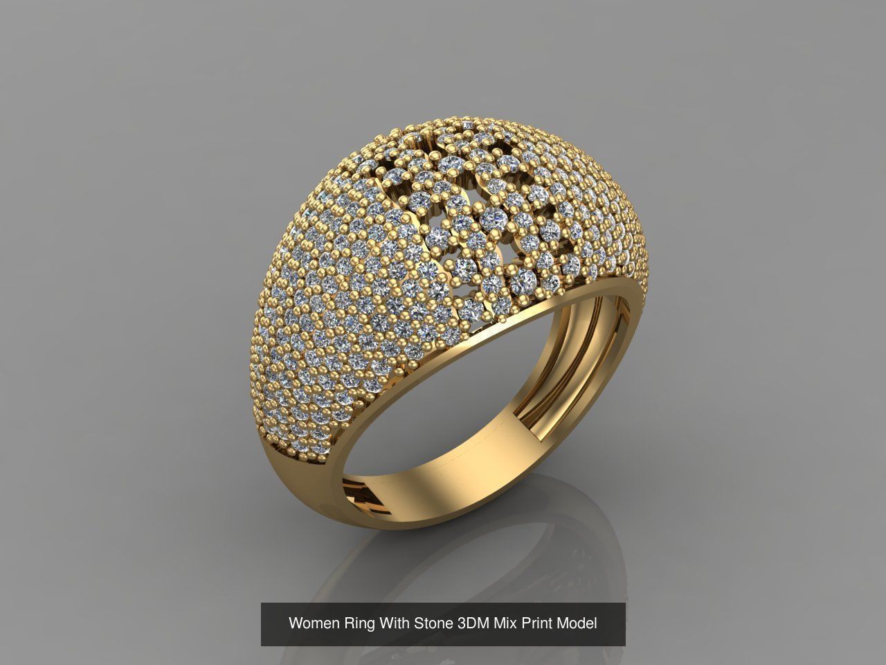 95 Files - Women Ring Womens Rings With Stone Models 3DM  3D Model Collection_29