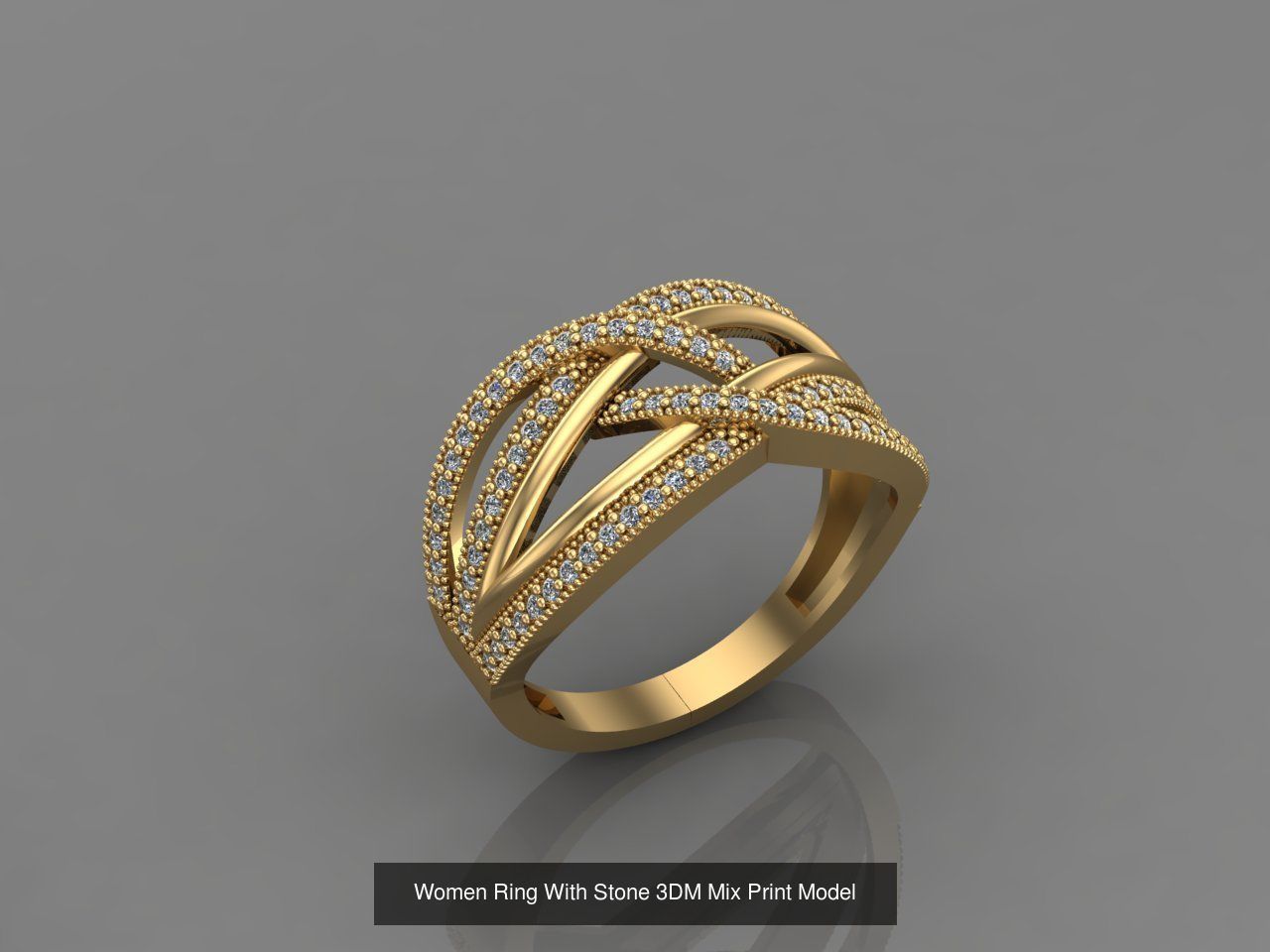 95 Files - Women Ring Womens Rings With Stone Models 3DM  3D Model Collection_12