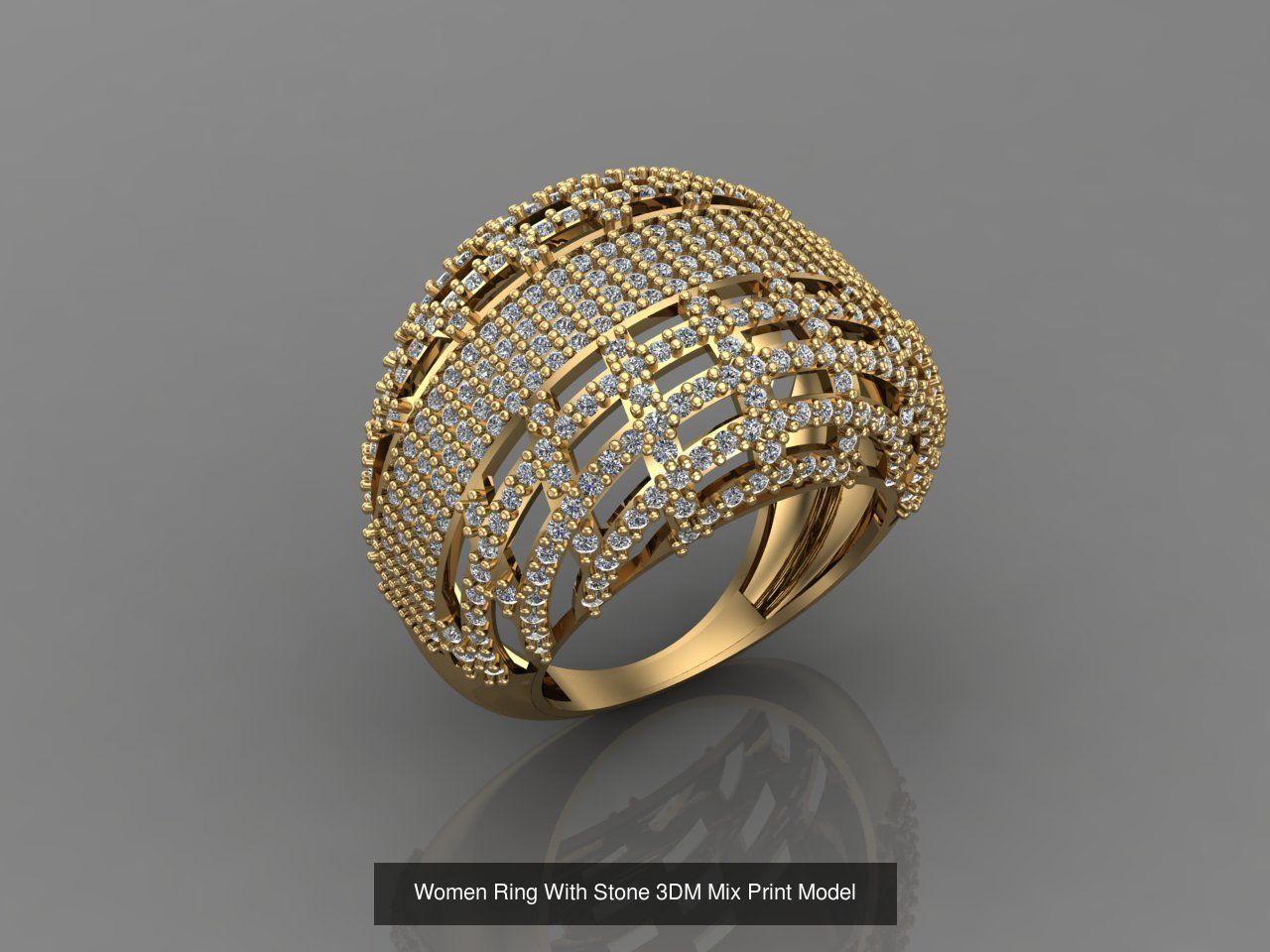 95 Files - Women Ring Womens Rings With Stone Models 3DM  3D Model Collection_87