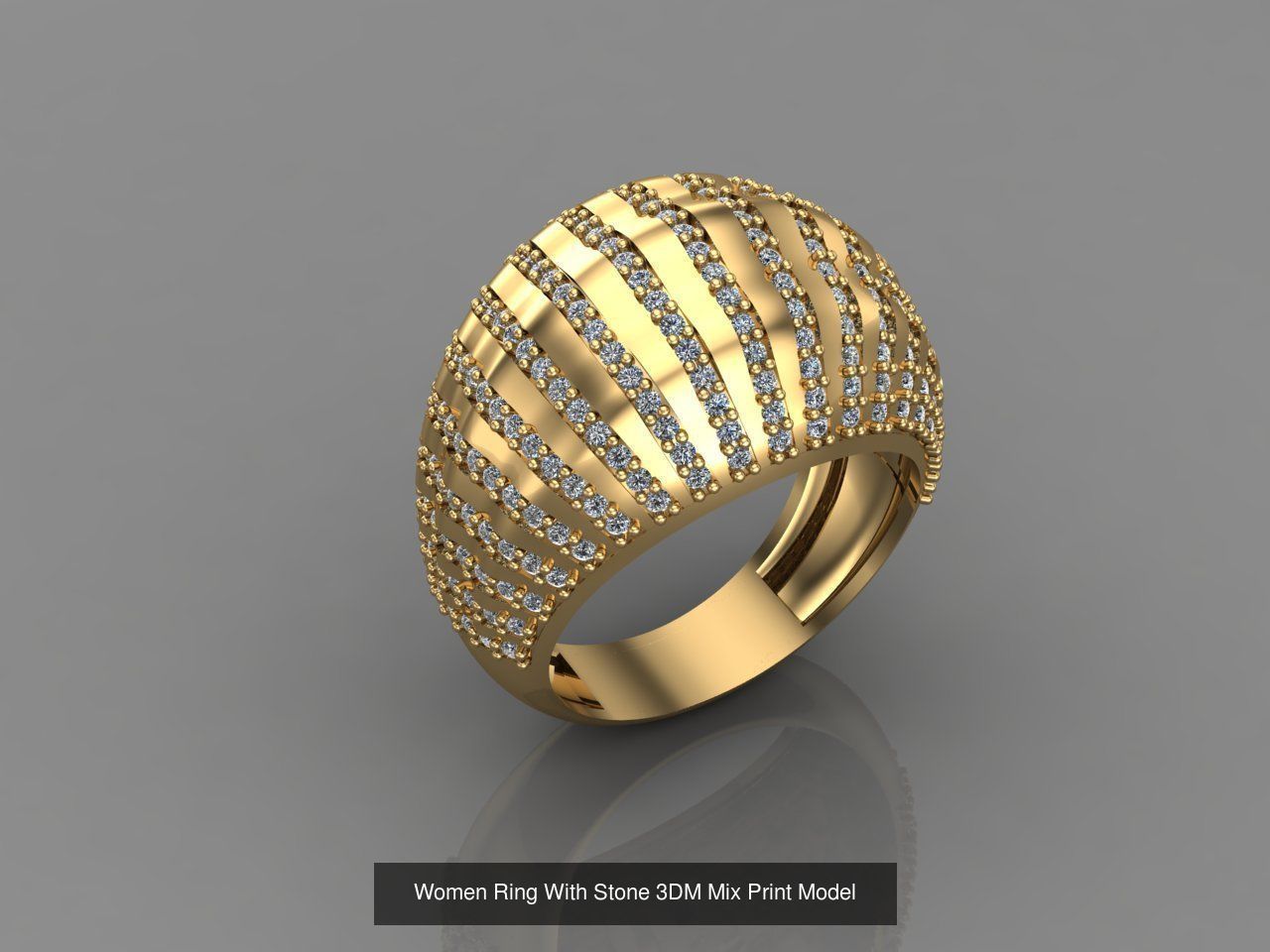 95 Files - Women Ring Womens Rings With Stone Models 3DM  3D Model Collection_68