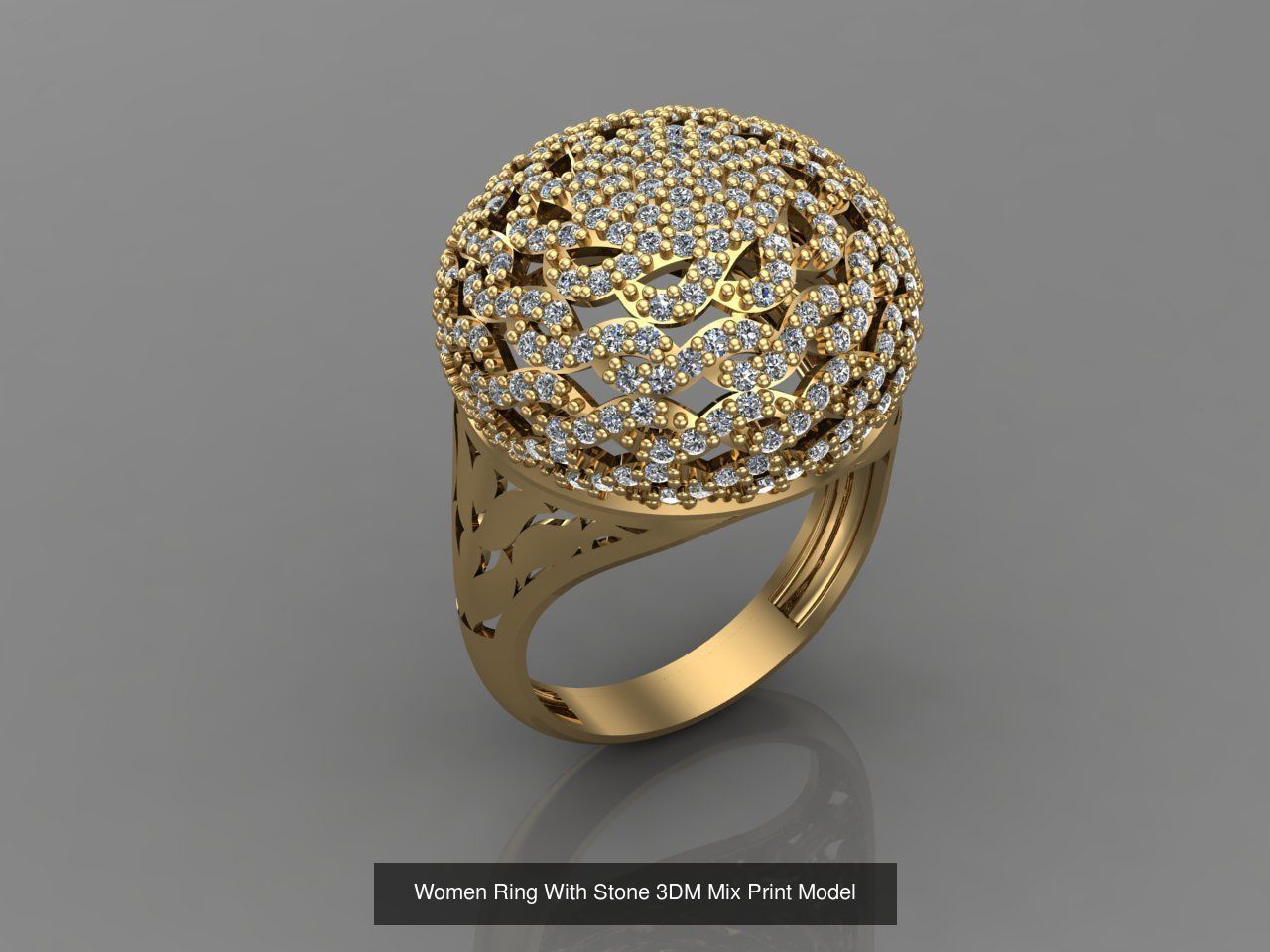 95 Files - Women Ring Womens Rings With Stone Models 3DM  3D Model Collection_32