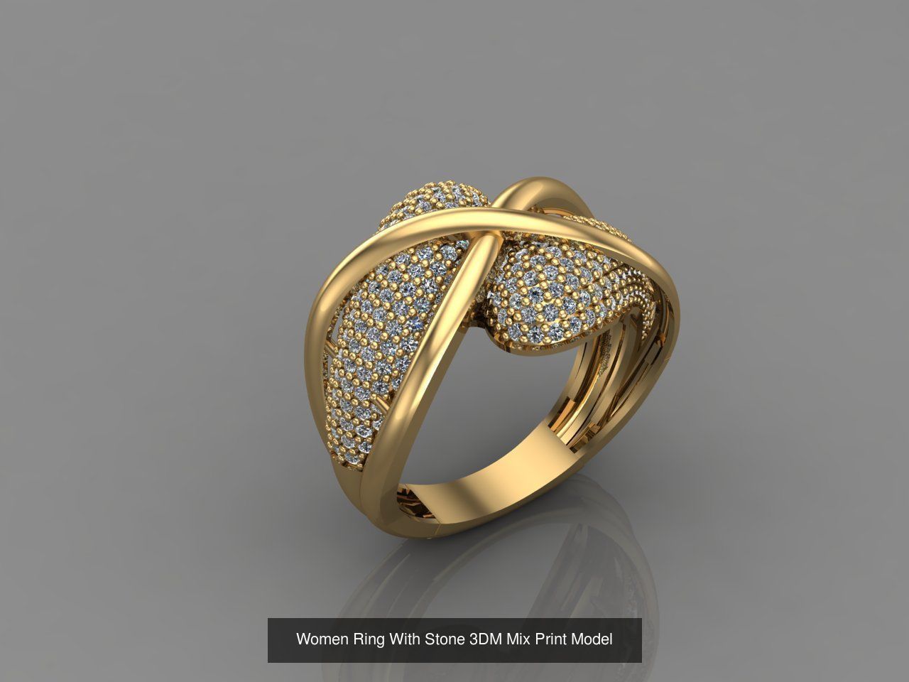95 Files - Women Ring Womens Rings With Stone Models 3DM  3D Model Collection_52