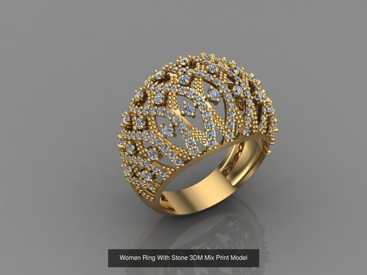 95 Files - Women Ring Womens Rings With Stone Models 3DM  3D Model Collection_64
