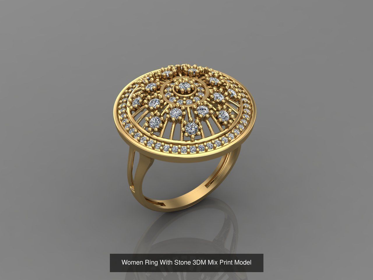 95 Files - Women Ring Womens Rings With Stone Models 3DM  3D Model Collection_92