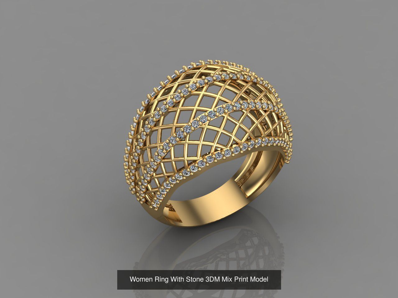95 Files - Women Ring Womens Rings With Stone Models 3DM  3D Model Collection_72