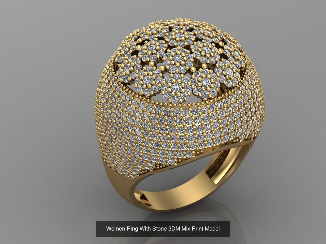95 Files - Women Ring Womens Rings With Stone Models 3DM  3D Model Collection_27