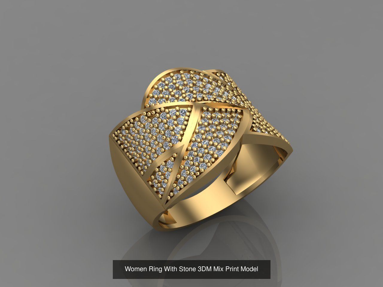 95 Files - Women Ring Womens Rings With Stone Models 3DM  3D Model Collection_100