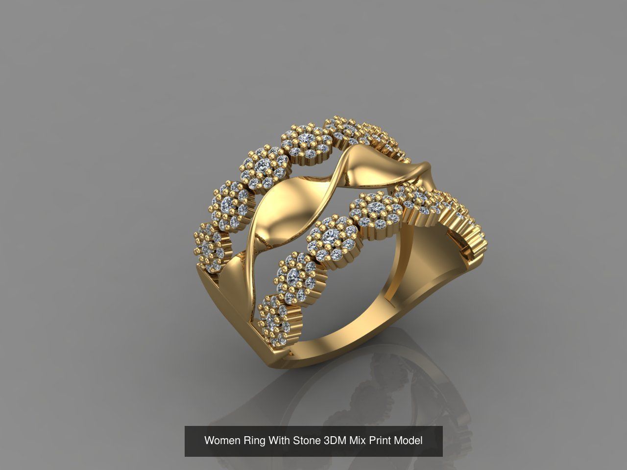 95 Files - Women Ring Womens Rings With Stone Models 3DM  3D Model Collection_48
