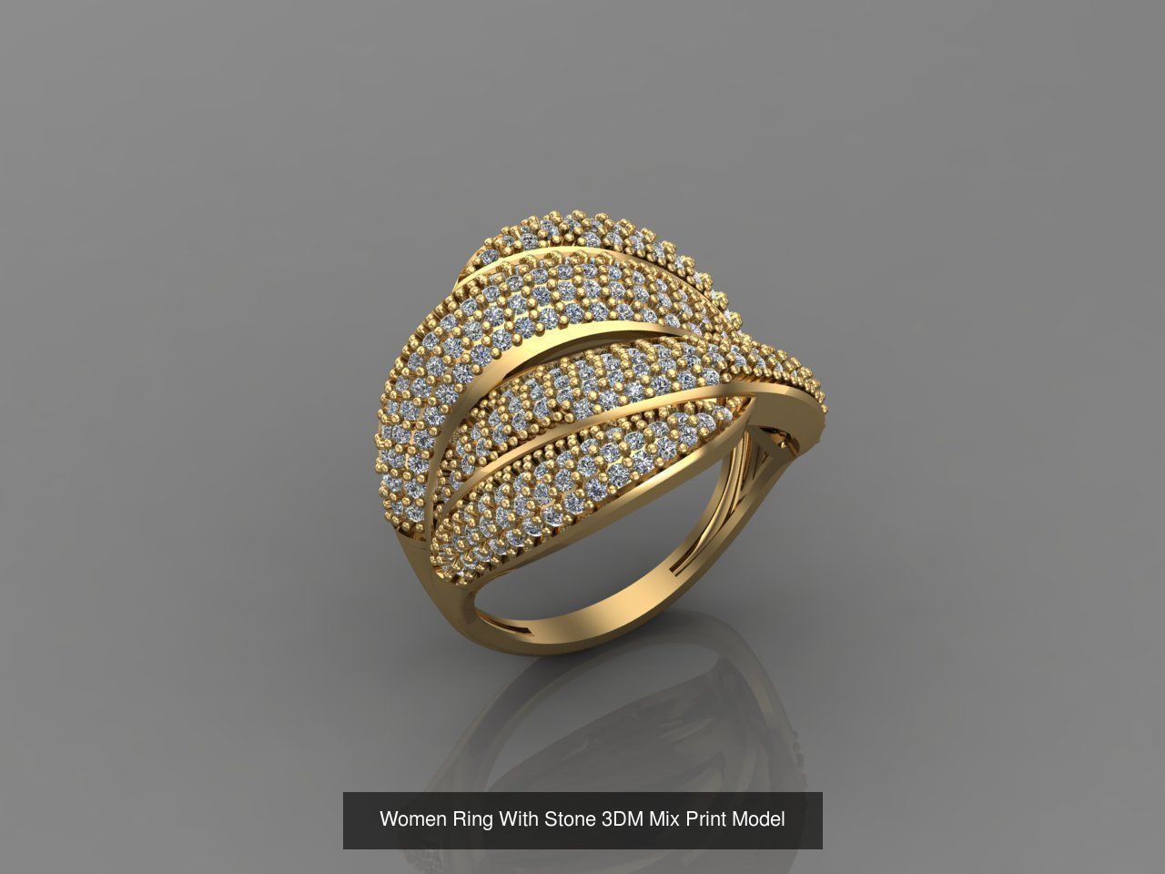 95 Files - Women Ring Womens Rings With Stone Models 3DM  3D Model Collection_83
