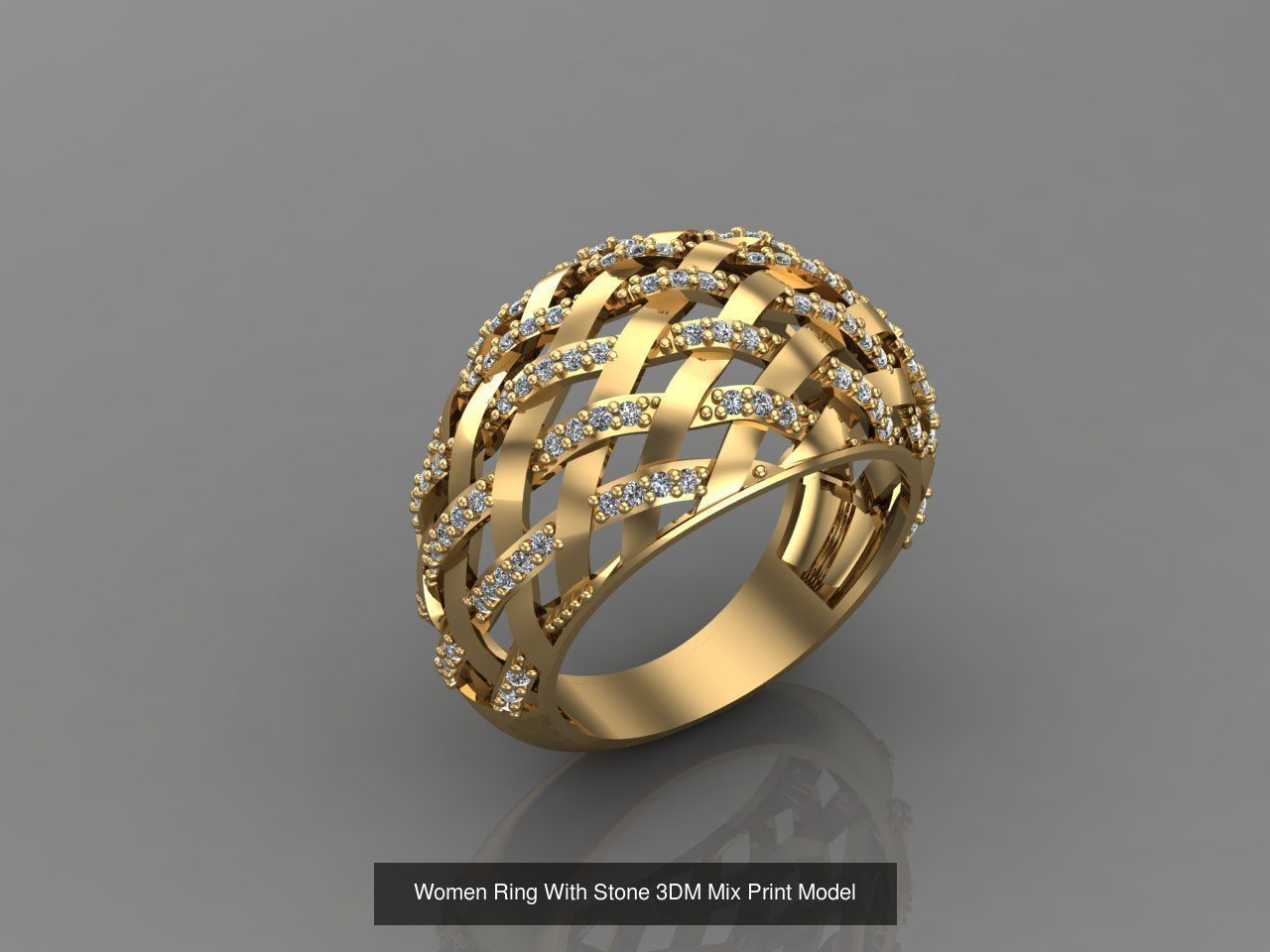 95 Files - Women Ring Womens Rings With Stone Models 3DM  3D Model Collection_40