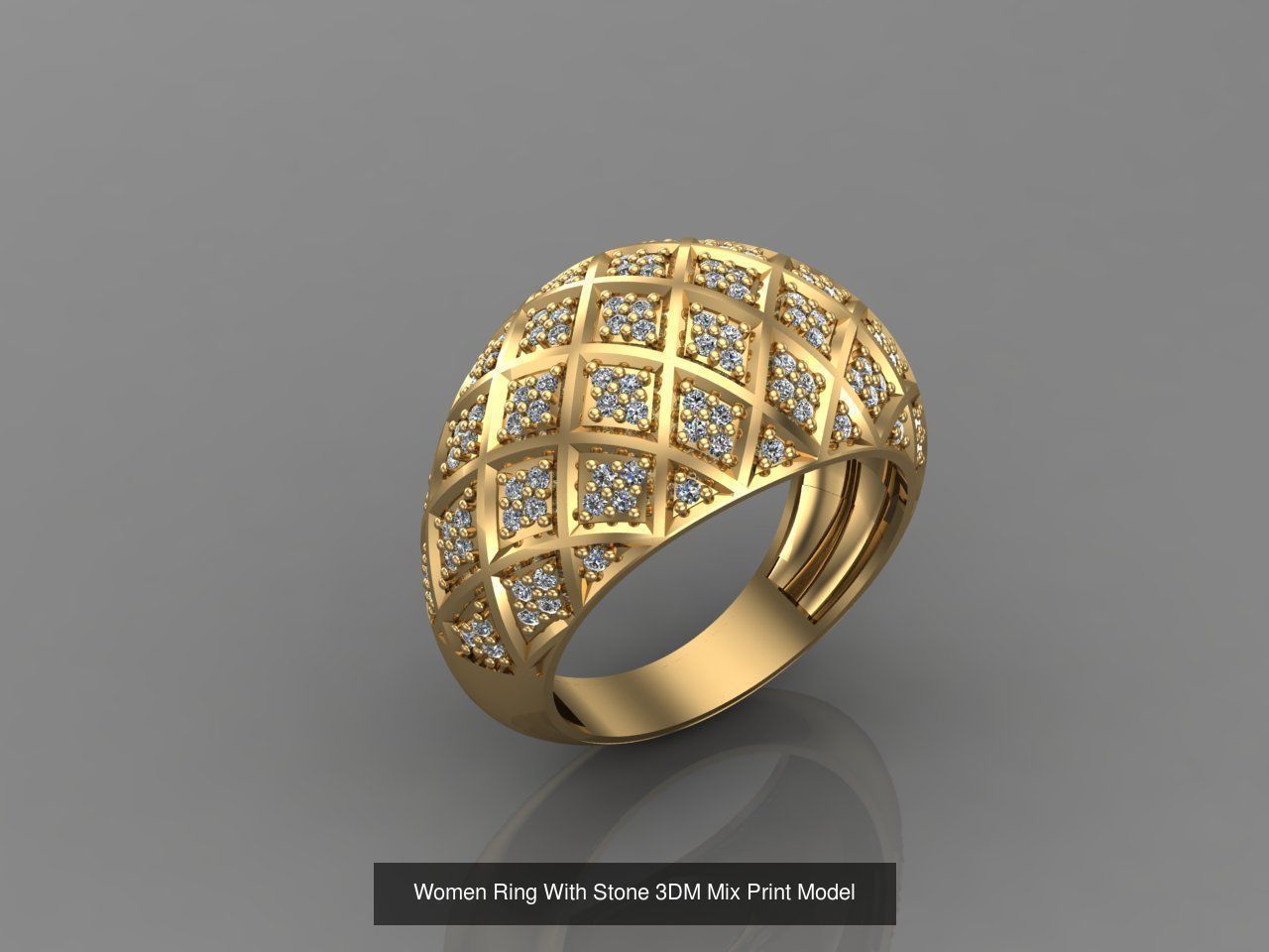 95 Files - Women Ring Womens Rings With Stone Models 3DM  3D Model Collection_41