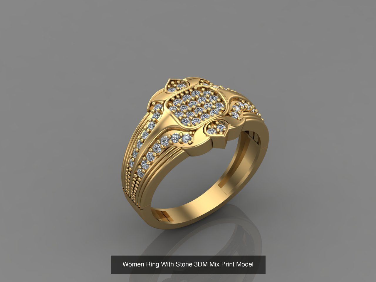 95 Files - Women Ring Womens Rings With Stone Models 3DM  3D Model Collection_101