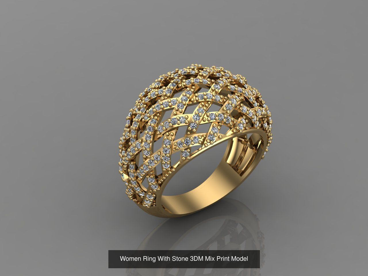 95 Files - Women Ring Womens Rings With Stone Models 3DM  3D Model Collection_43