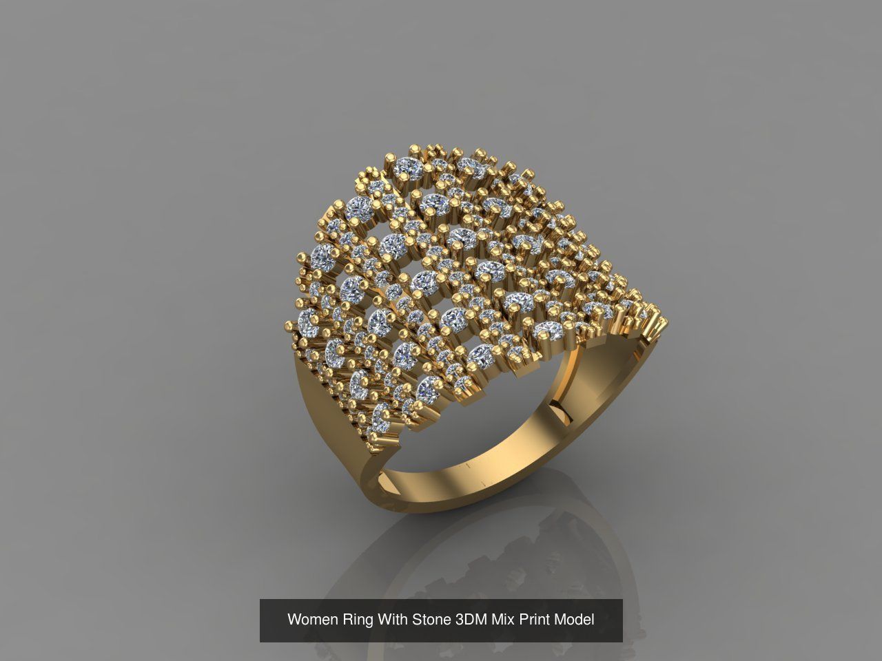 95 Files - Women Ring Womens Rings With Stone Models 3DM  3D Model Collection_59