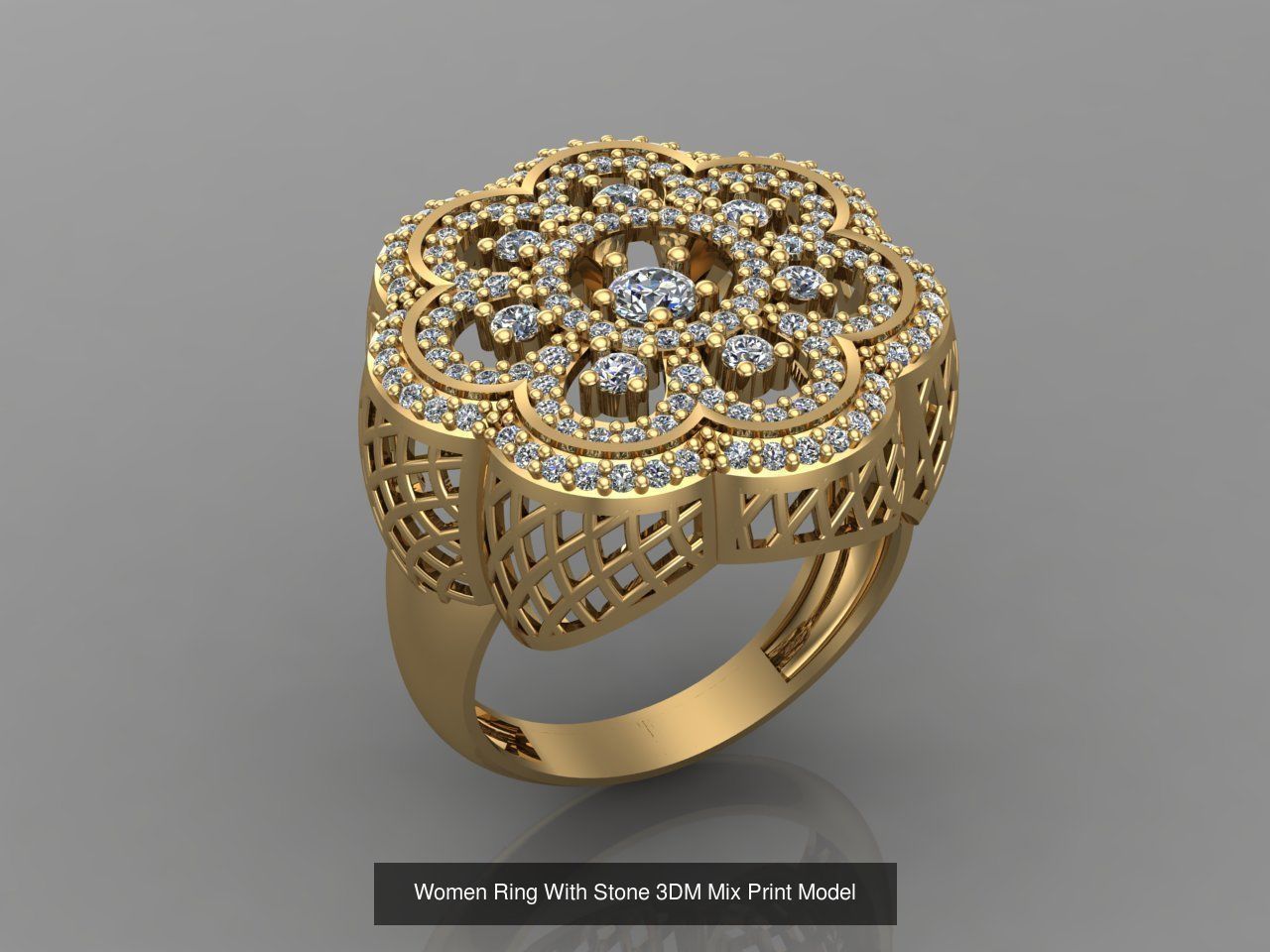 95 Files - Women Ring Womens Rings With Stone Models 3DM  3D Model Collection_24