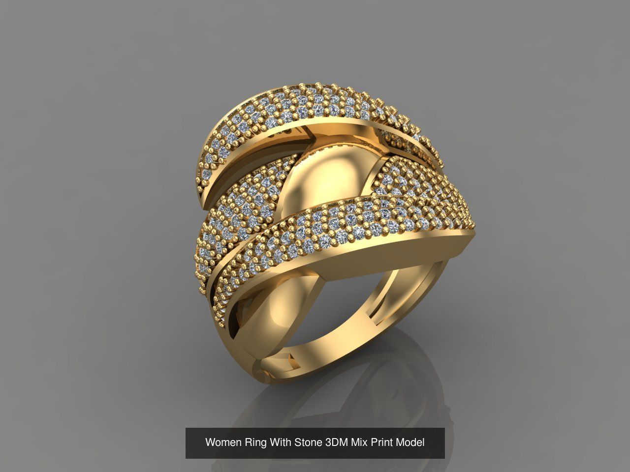 95 Files - Women Ring Womens Rings With Stone Models 3DM  3D Model Collection_99