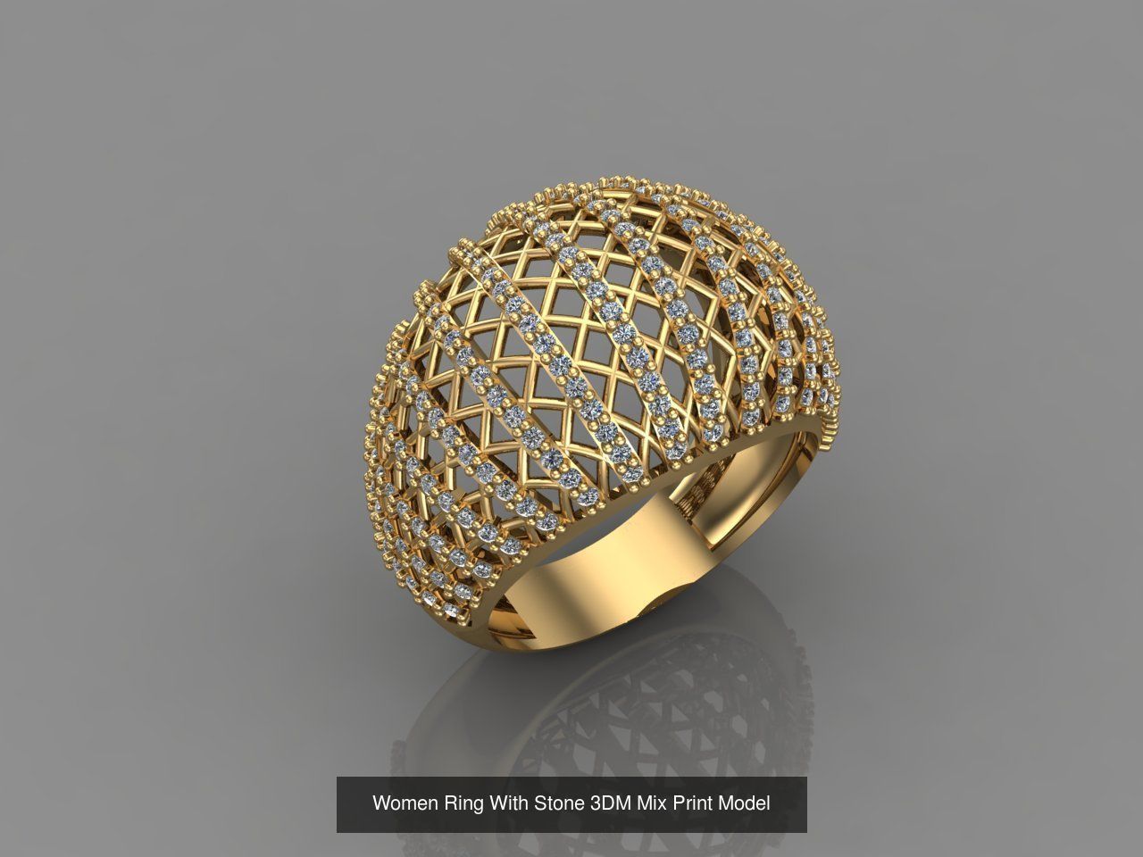 95 Files - Women Ring Womens Rings With Stone Models 3DM  3D Model Collection_77
