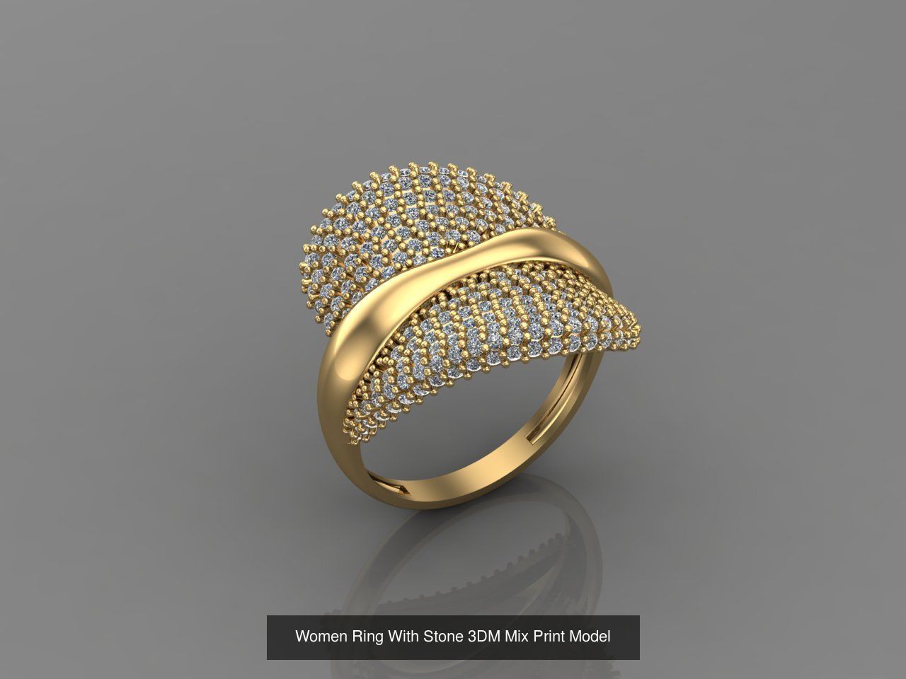 95 Files - Women Ring Womens Rings With Stone Models 3DM  3D Model Collection_88