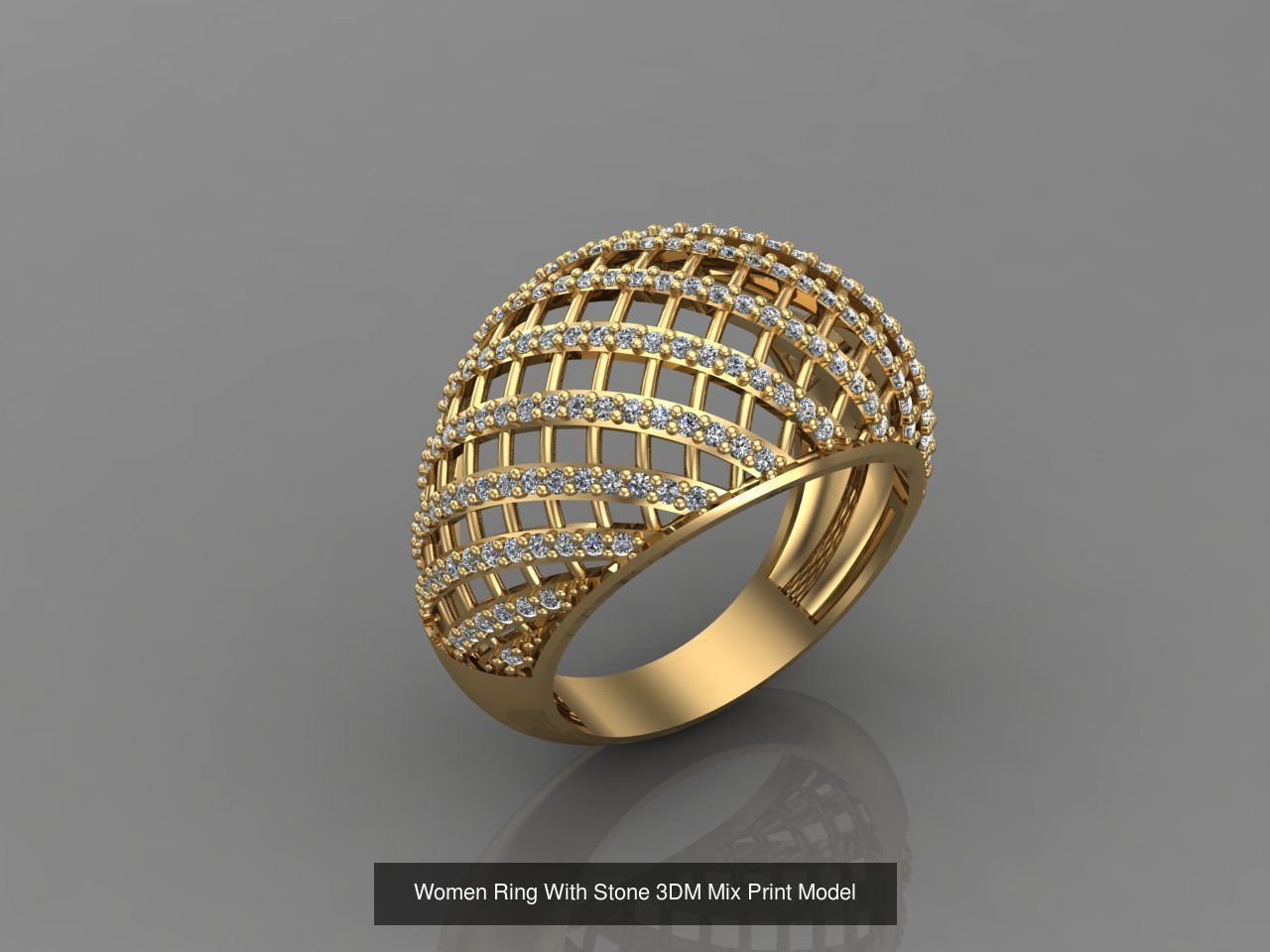 95 Files - Women Ring Womens Rings With Stone Models 3DM  3D Model Collection_39