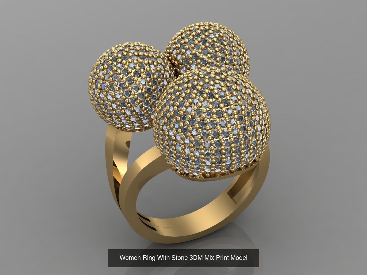 95 Files - Women Ring Womens Rings With Stone Models 3DM  3D Model Collection_23