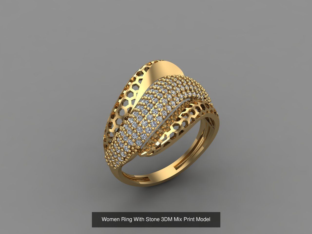 95 Files - Women Ring Womens Rings With Stone Models 3DM  3D Model Collection_46