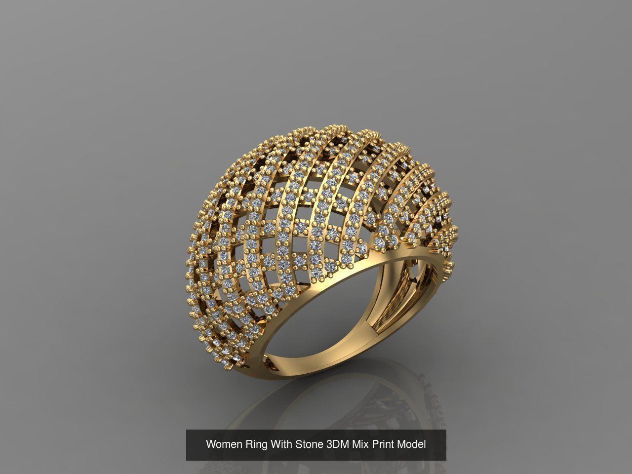 95 Files - Women Ring Womens Rings With Stone Models 3DM  3D Model Collection_96