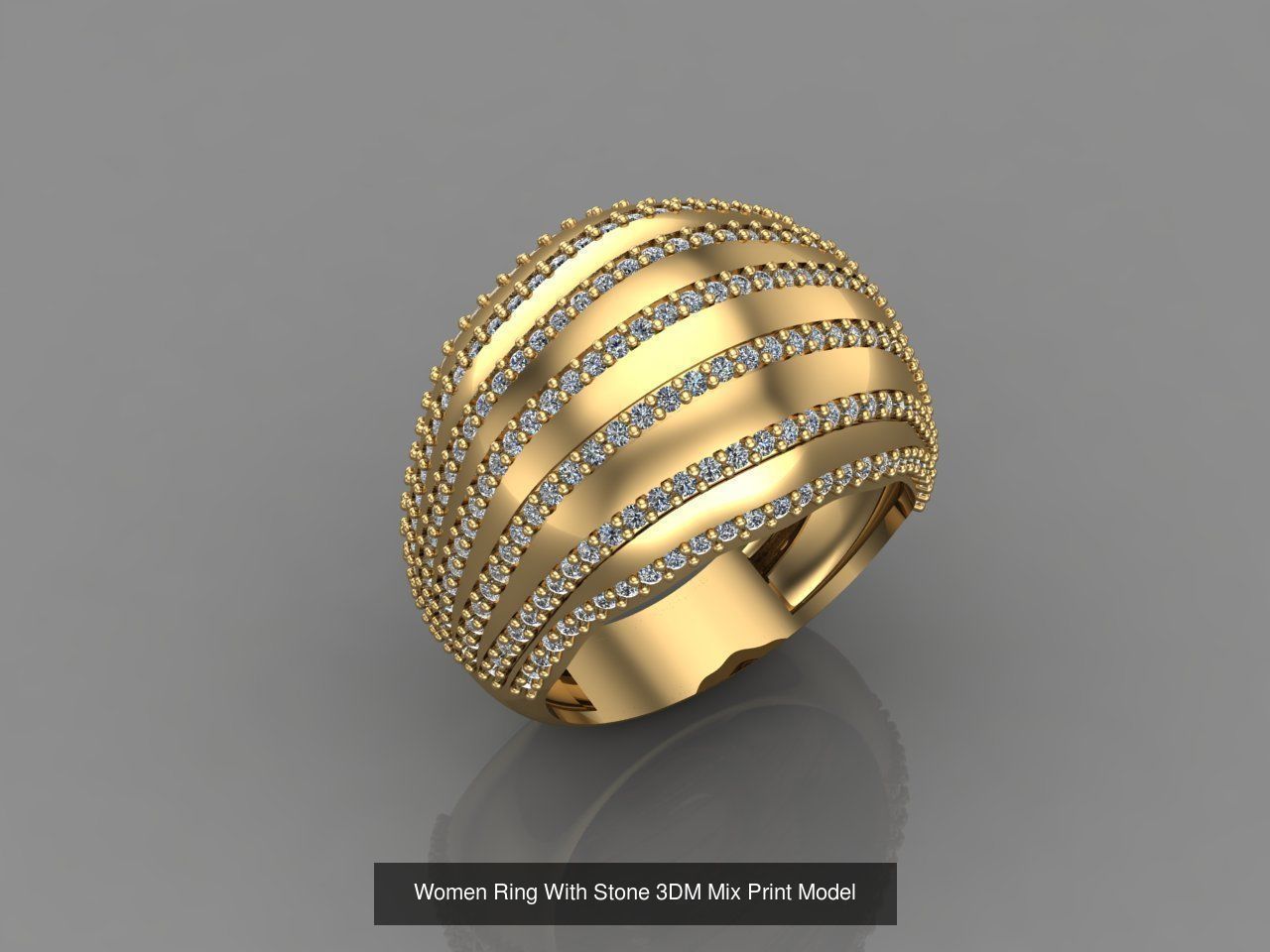 95 Files - Women Ring Womens Rings With Stone Models 3DM  3D Model Collection_75