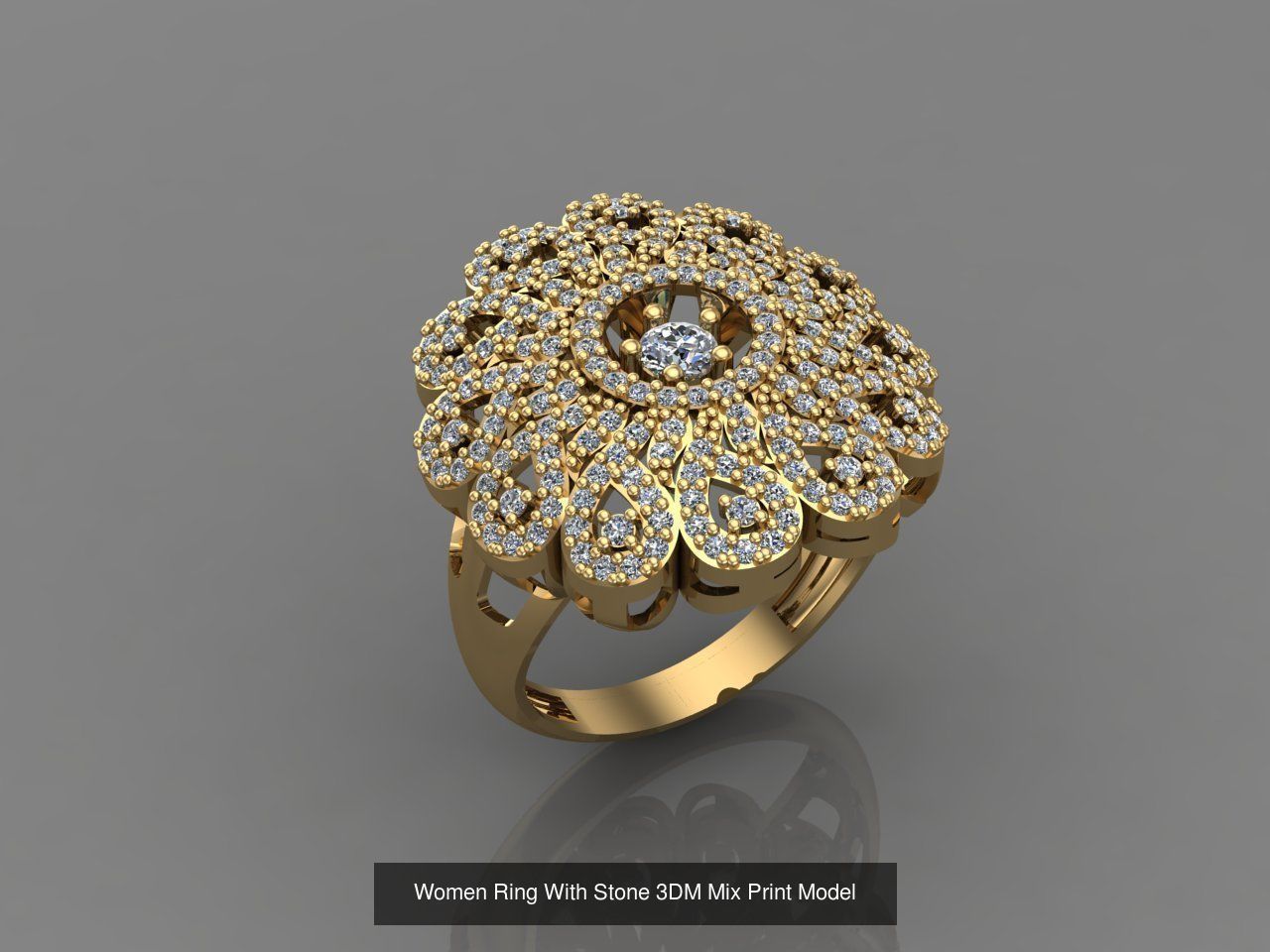 95 Files - Women Ring Womens Rings With Stone Models 3DM  3D Model Collection_16