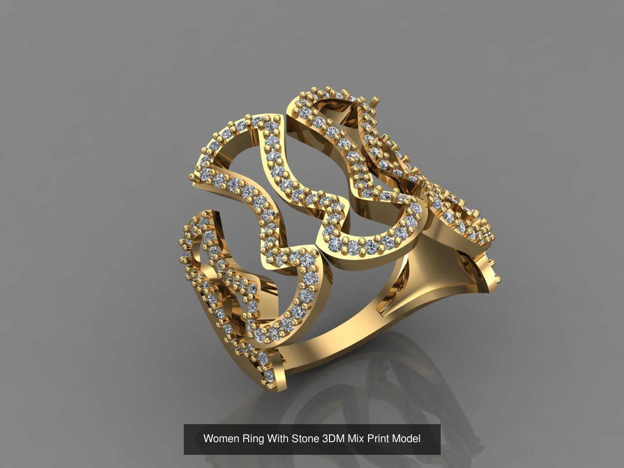 95 Files - Women Ring Womens Rings With Stone Models 3DM  3D Model Collection_98