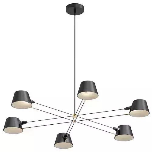 spread modern chandelier with six lights