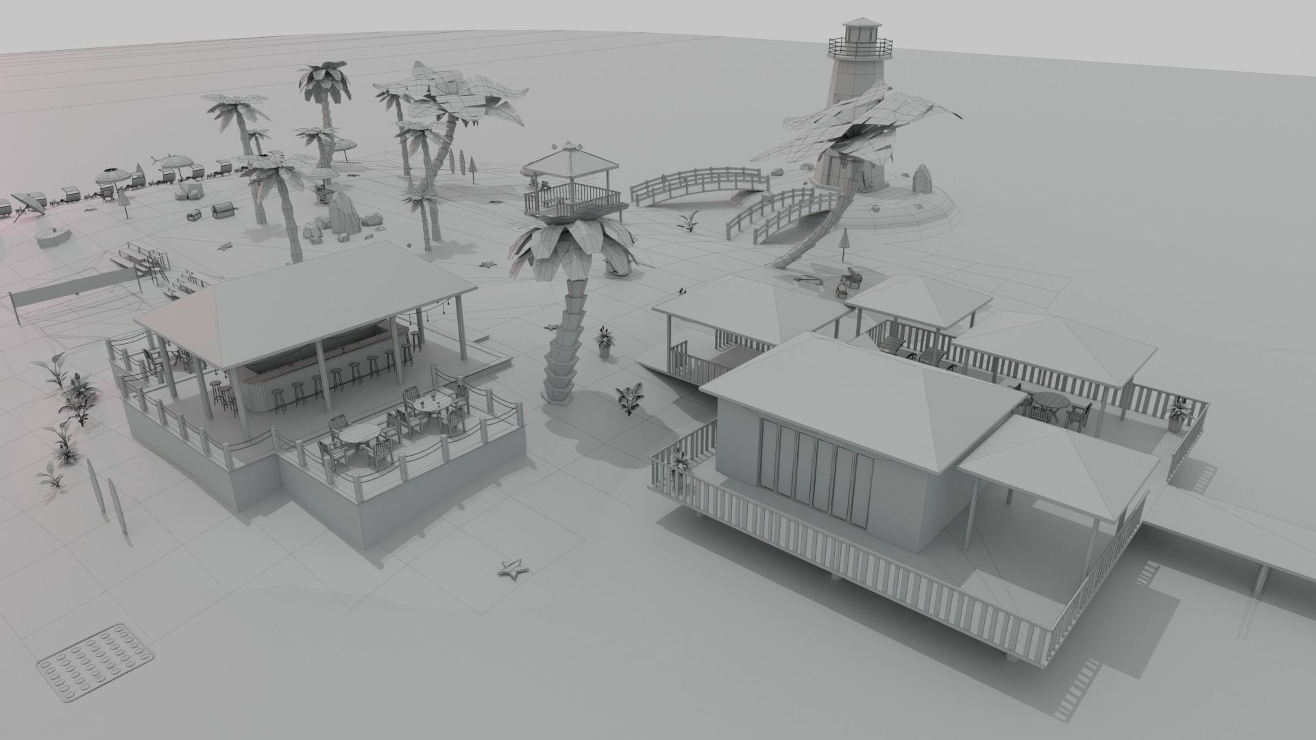Metaverse Island Low-poly 3D model_23