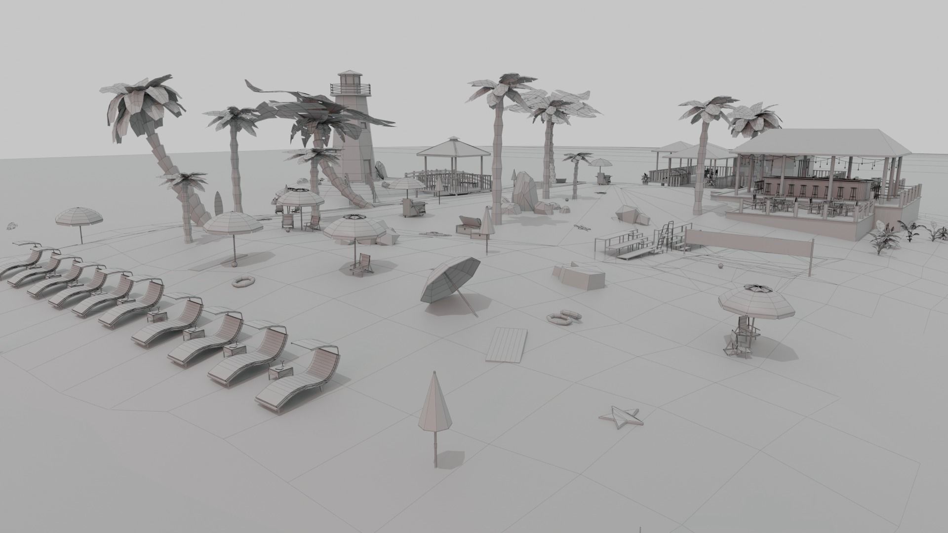 Metaverse Island Low-poly 3D model_24