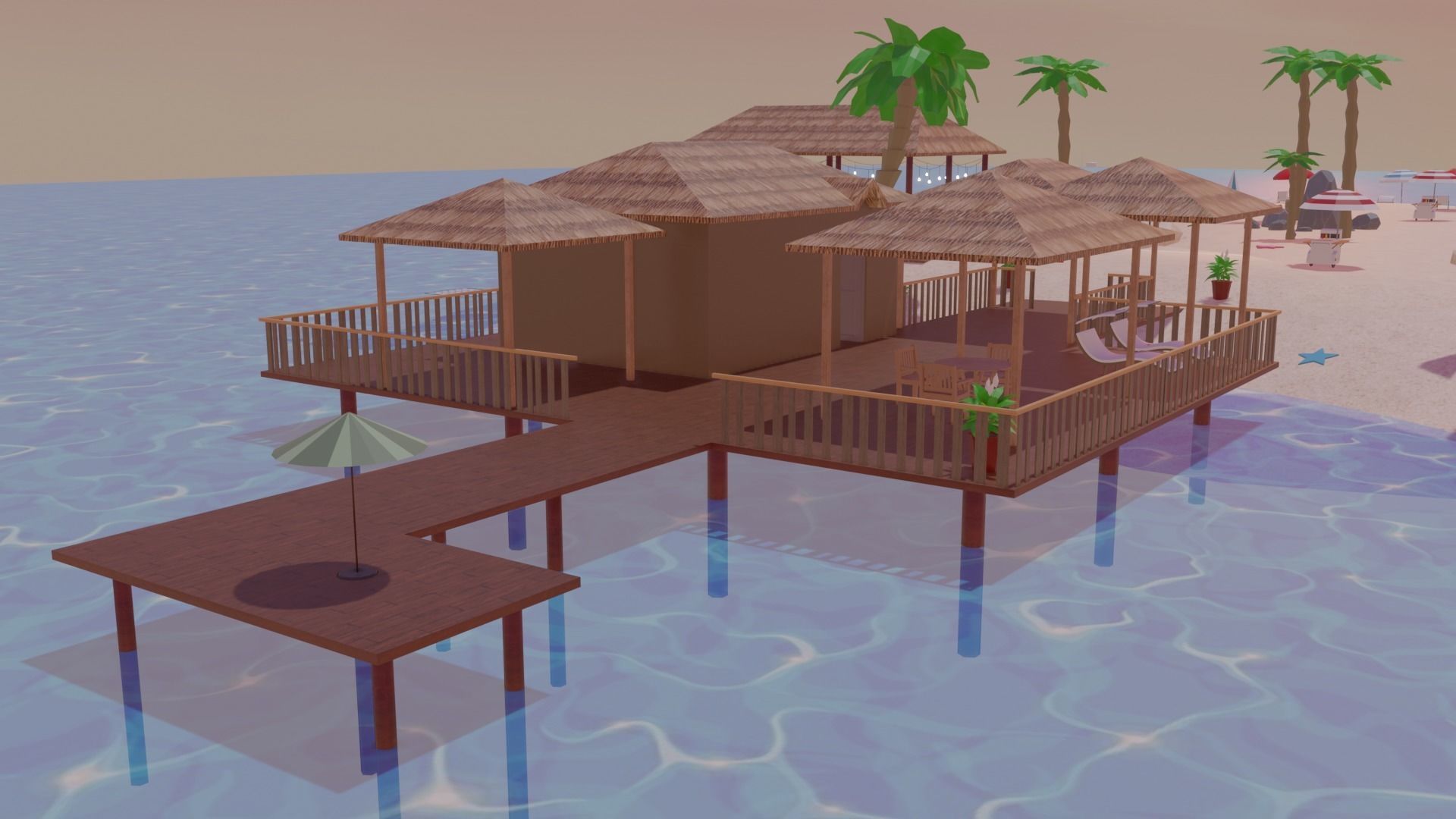 Metaverse Island Low-poly 3D model_13