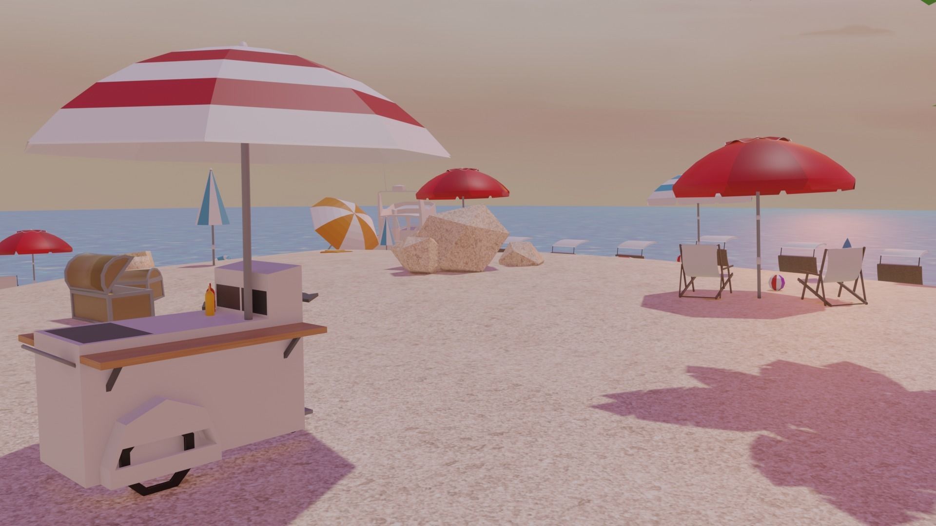 Metaverse Island Low-poly 3D model_16