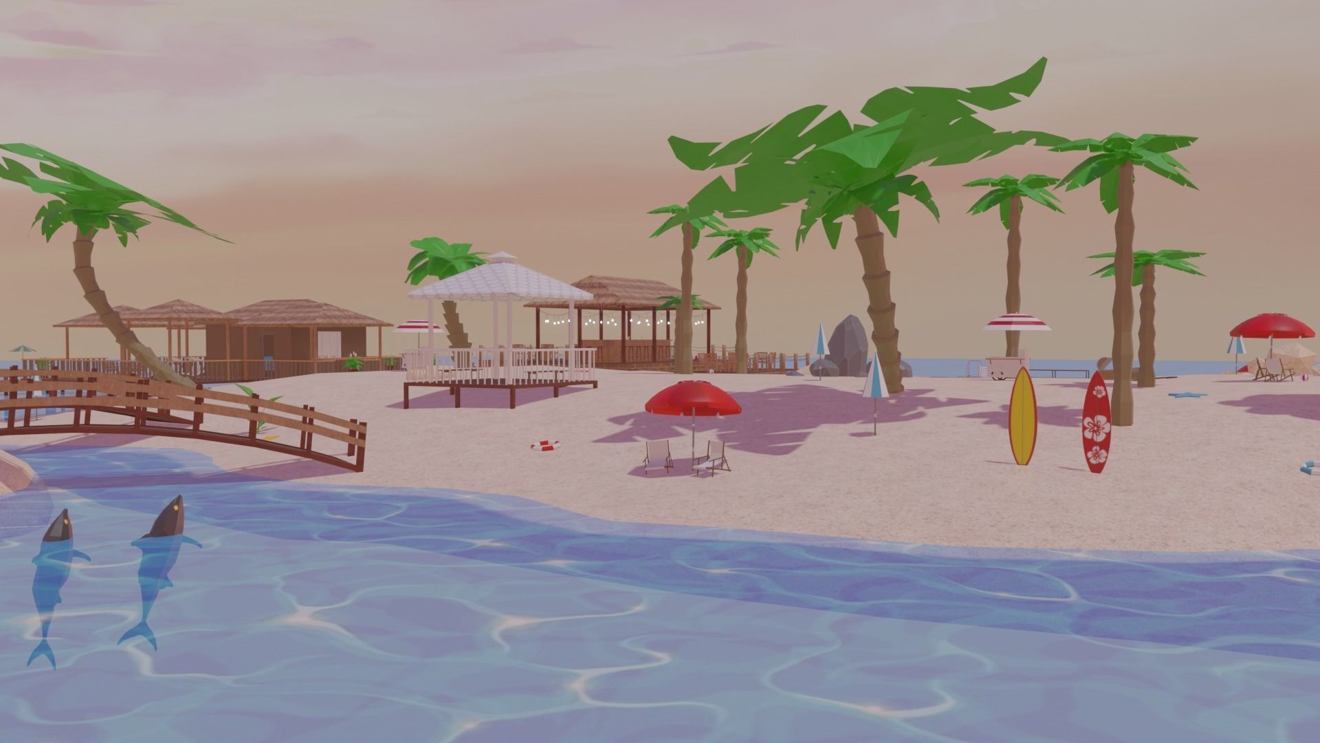 Metaverse Island Low-poly 3D model_17
