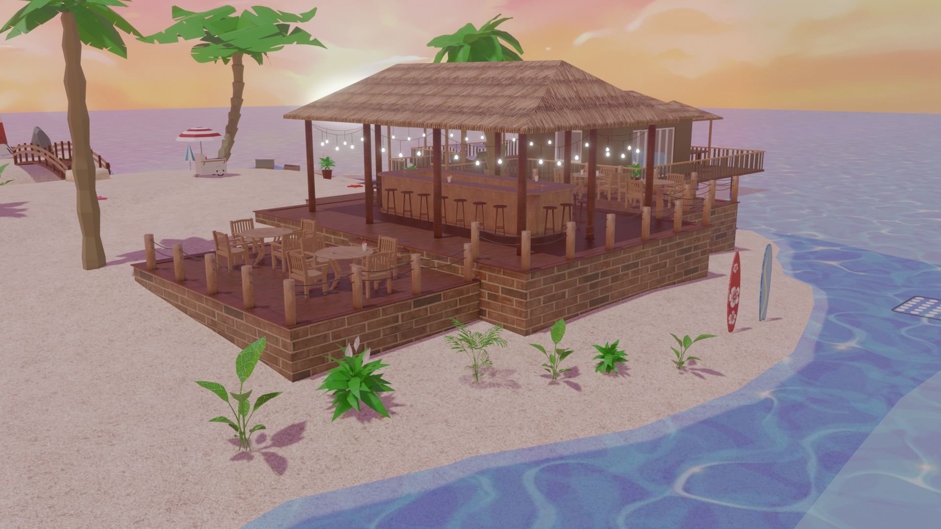 Metaverse Island Low-poly 3D model_8