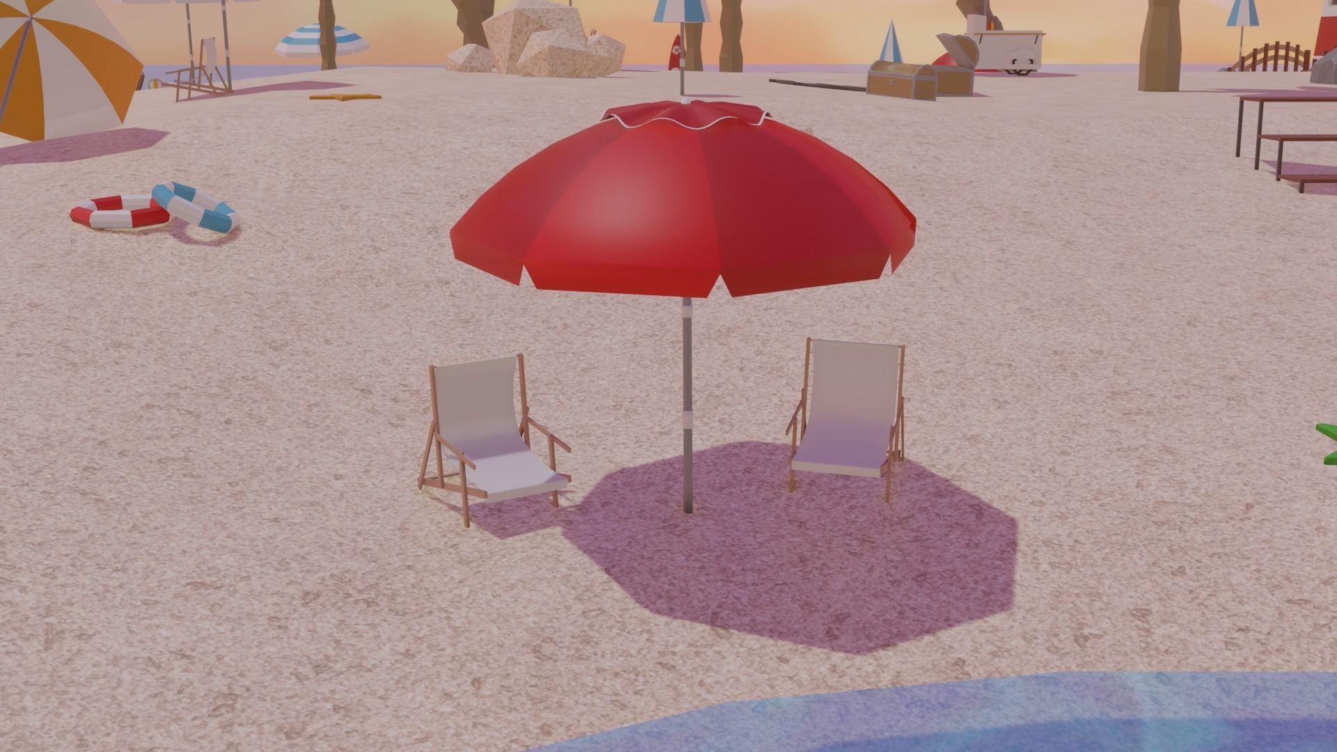 Metaverse Island Low-poly 3D model_11