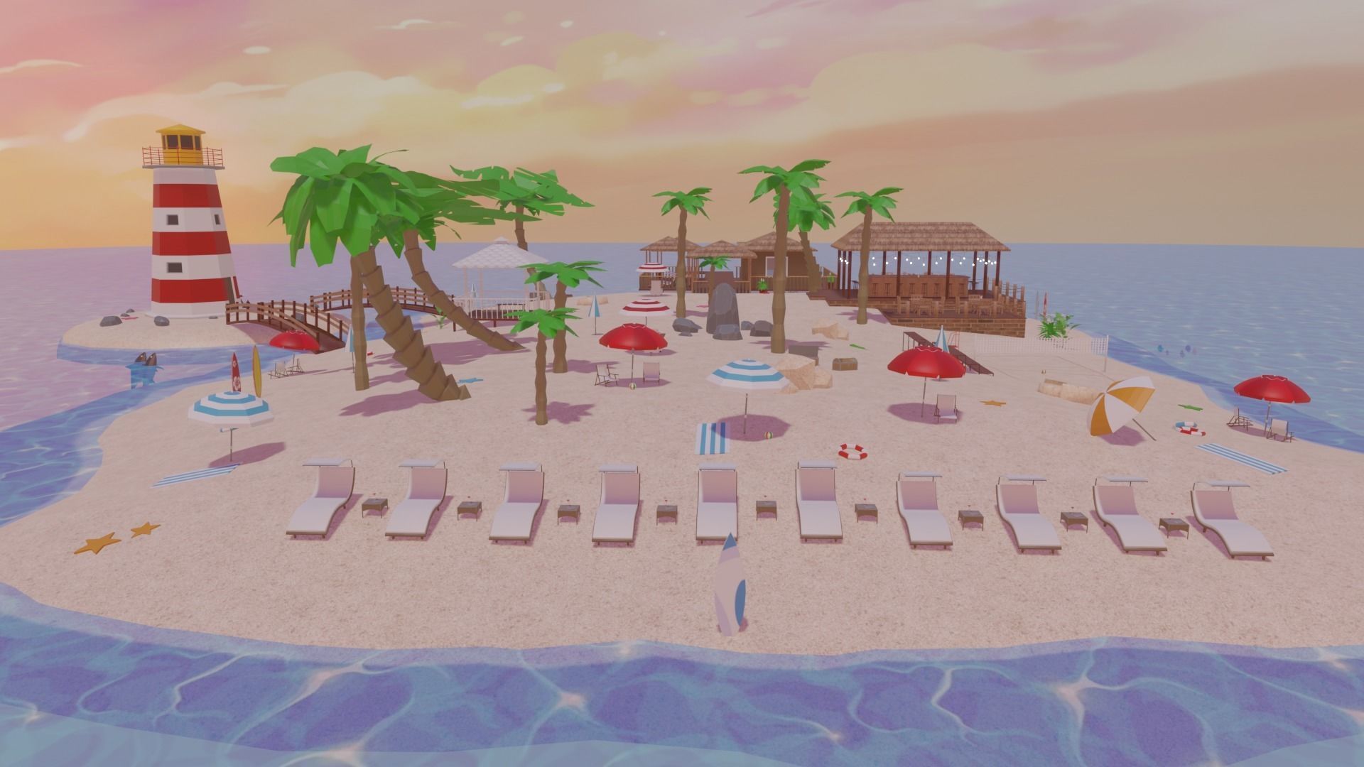 Metaverse Island Low-poly 3D model_4