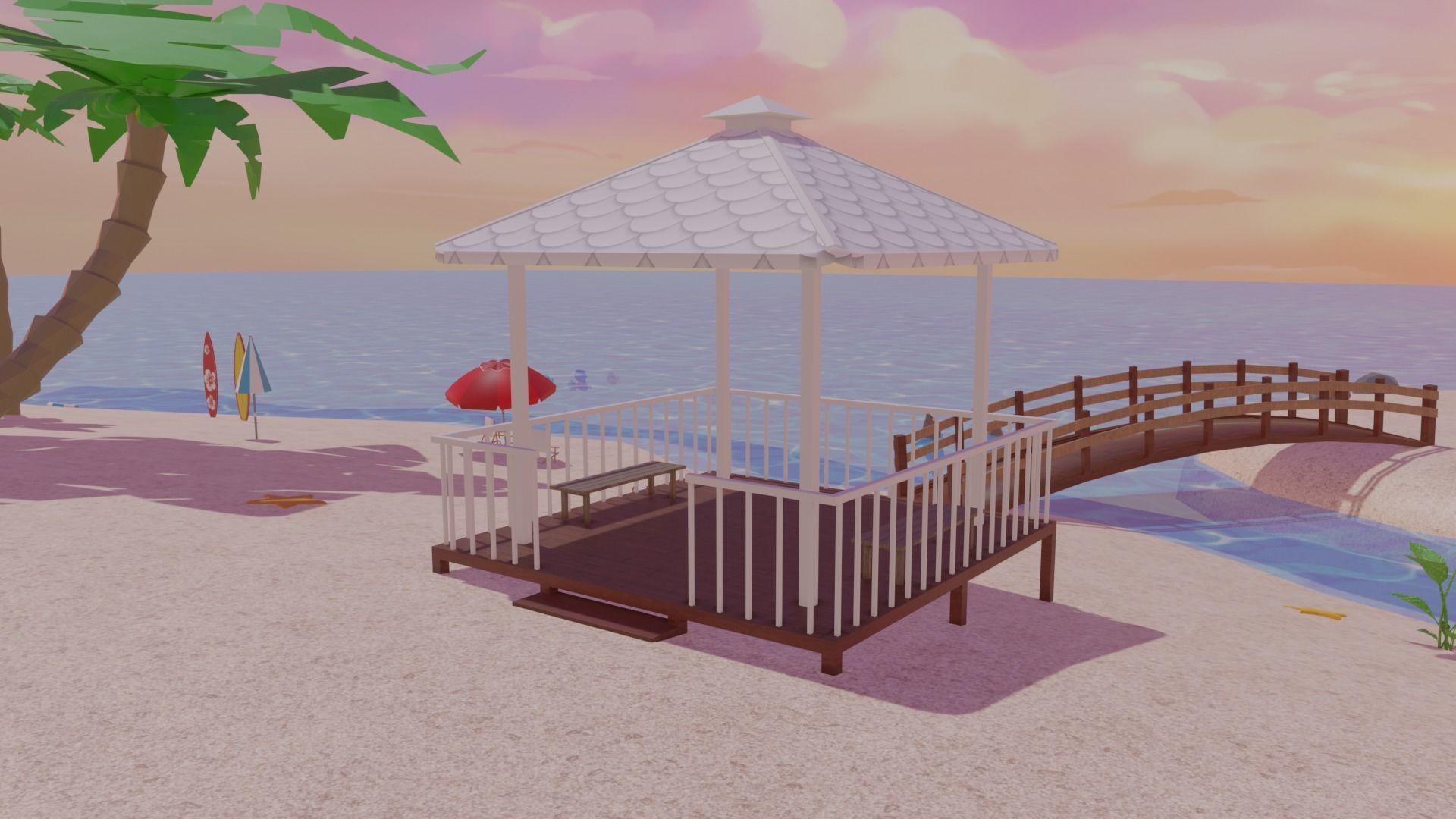 Metaverse Island Low-poly 3D model_10