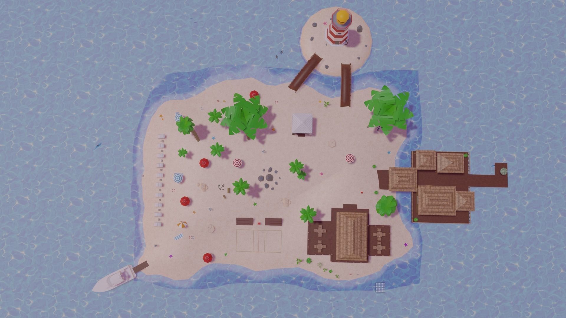 Metaverse Island Low-poly 3D model_22
