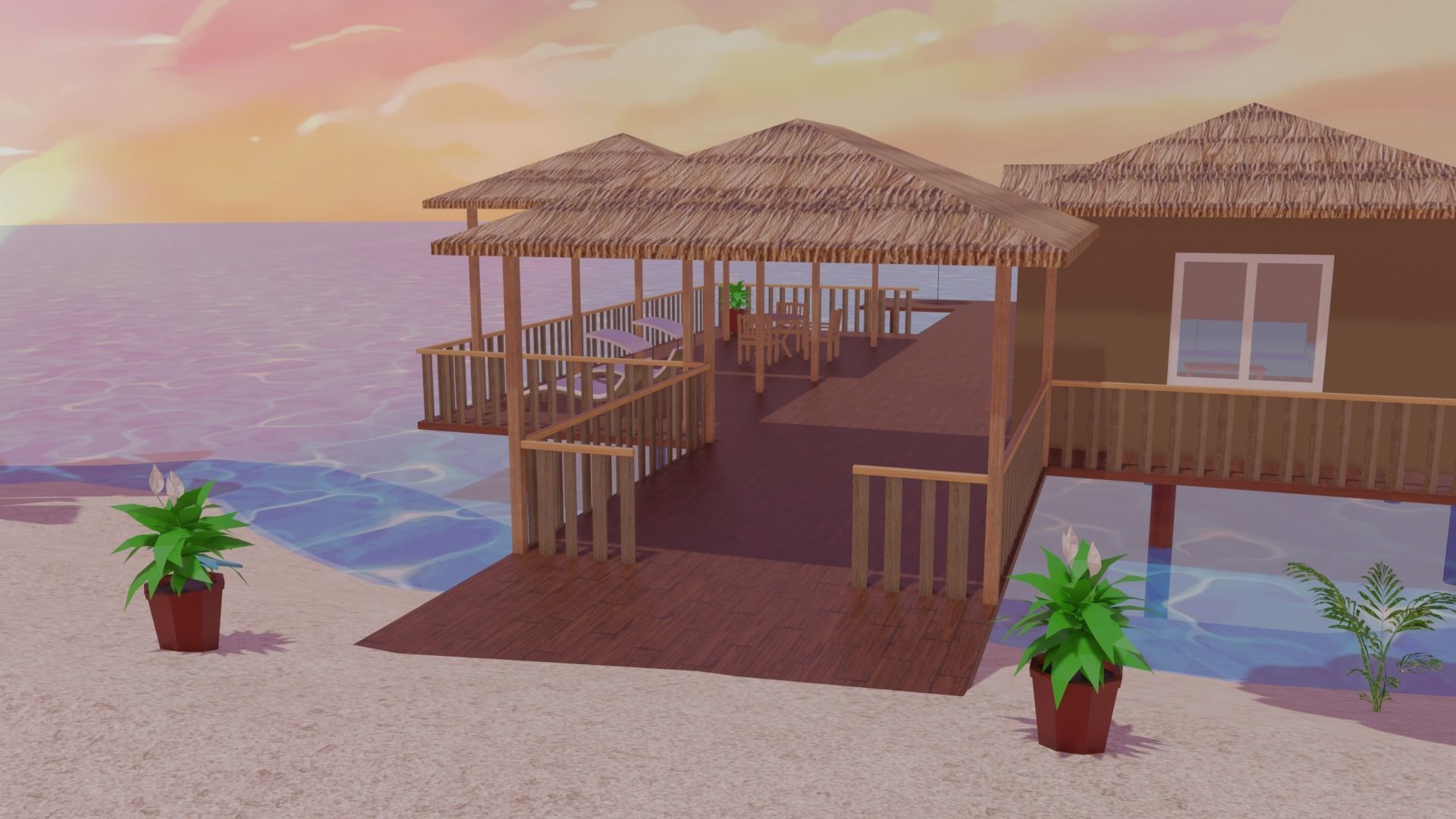 Metaverse Island Low-poly 3D model_12
