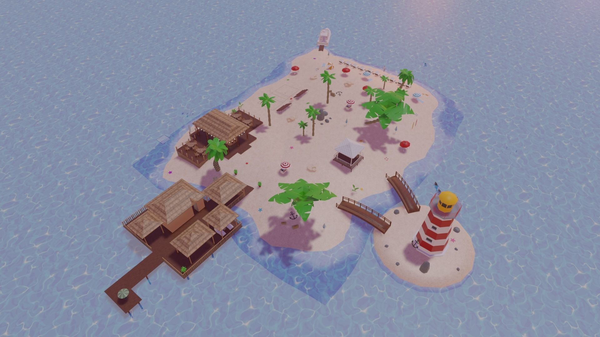 Metaverse Island Low-poly 3D model_6