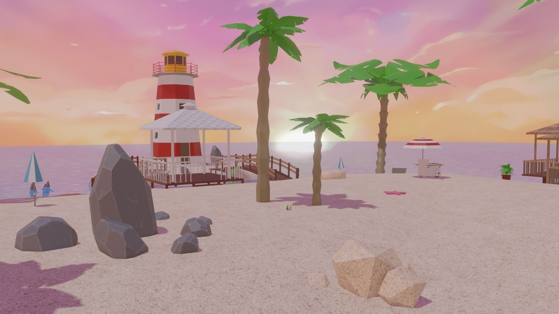Metaverse Island Low-poly 3D model_18