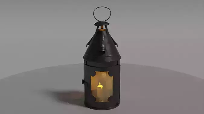 Candle Lantern 1 Low-poly 3D model